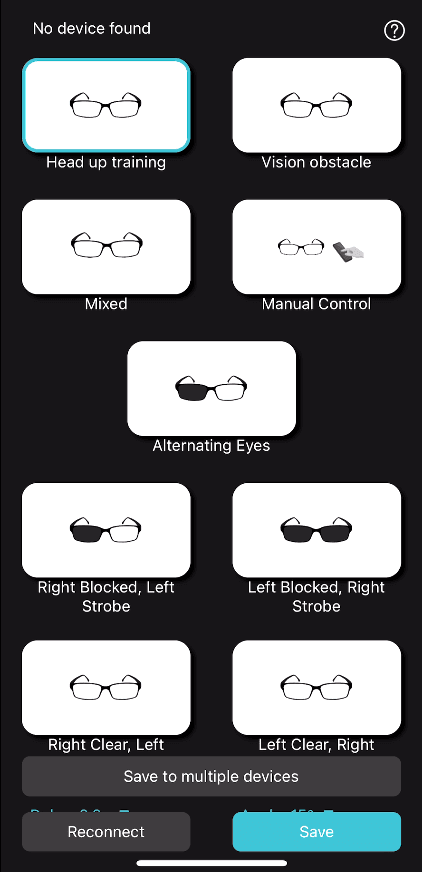 Netrax companion app with training modes for the glasses